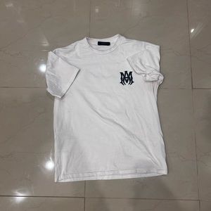 white amiri tee